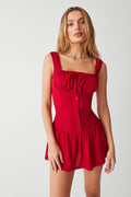 Christa ruffle mini dress romance