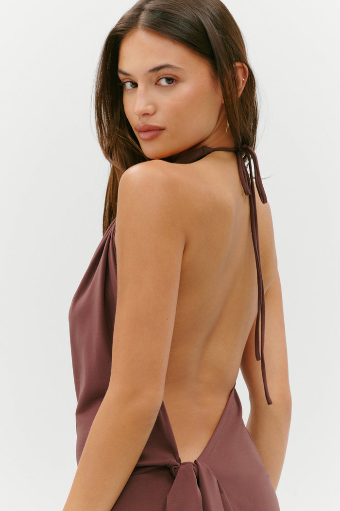 Cindy Wrap Mini Dress - Driftwood