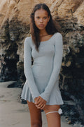 Claude Knit Long Sleeve Dress Heather Grey
