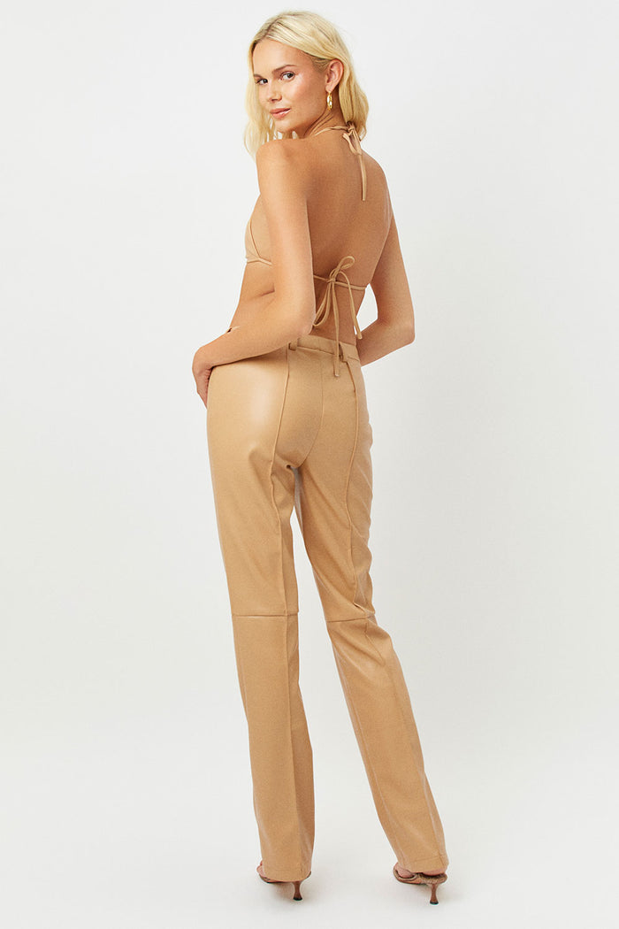 claudia earth vegan leather bra top