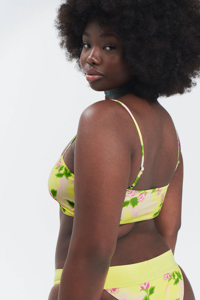 Cleo Floral Bralette Bikini Top Mojito