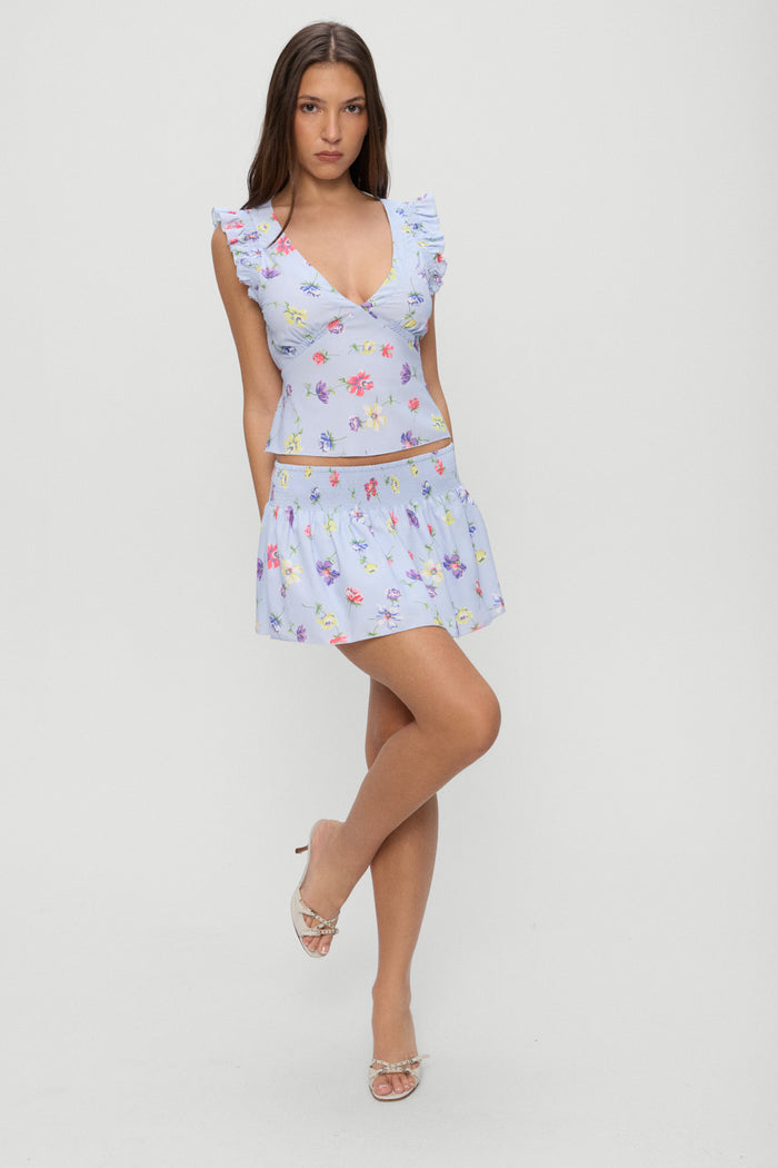 Clover Mini Skirt - Fresh Florals
