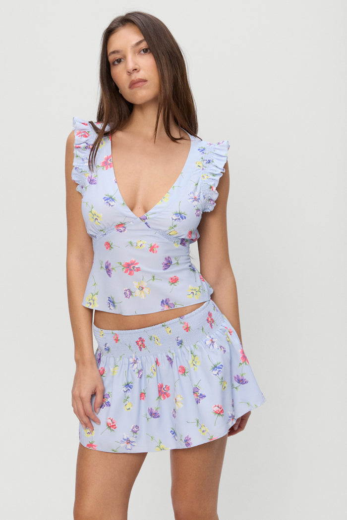 Clover Mini Skirt - Fresh Florals