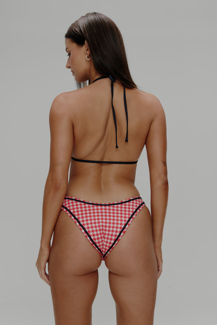 Coastal Micro Triangle Bikini Top Cherry Picnic