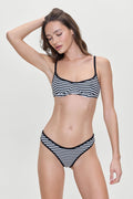 Cola Striped Underwire Bikini Top Silhouette Stripe