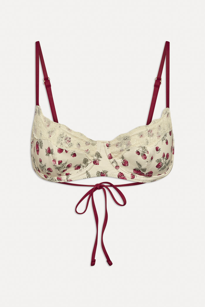 Cola Underwire Bikini Top Strawberry Field