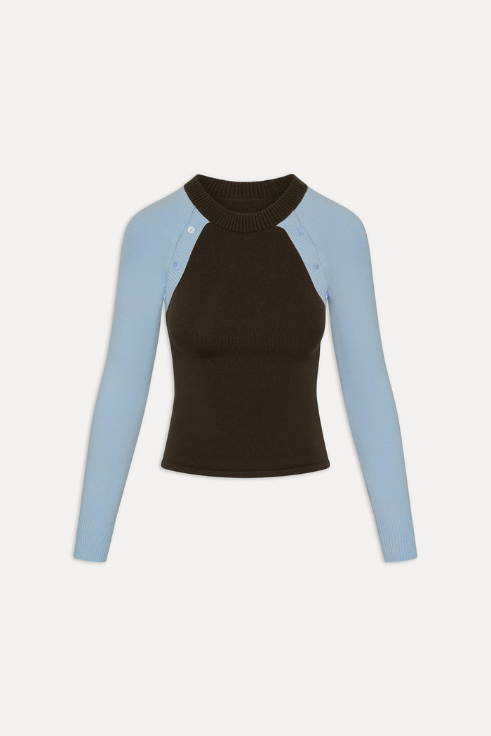 Collin Knit Sweater - Chocolate Brown