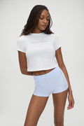Collins Cropped T Shirt White