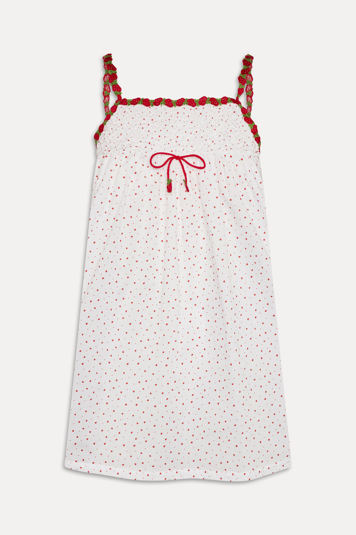 Coppola Cotton Babydoll Dress - Tiny Berry