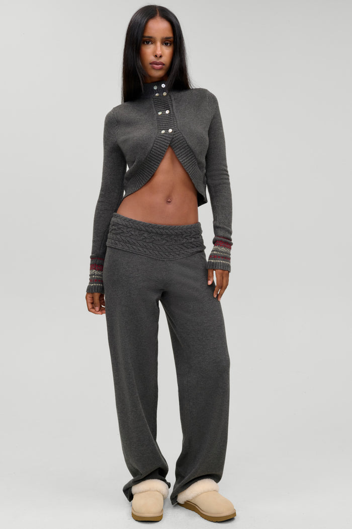 Crosby Cloud Cable Knit Pant - Winter Skies