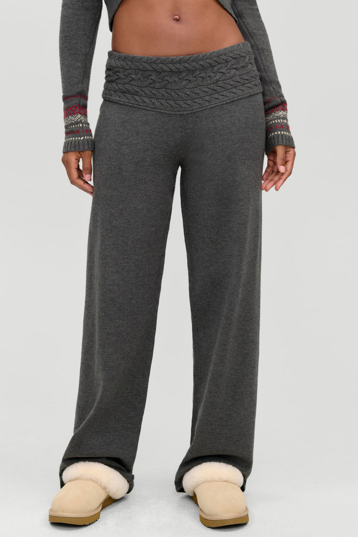 Crosby Cloud Cable Knit Pant - Winter Skies