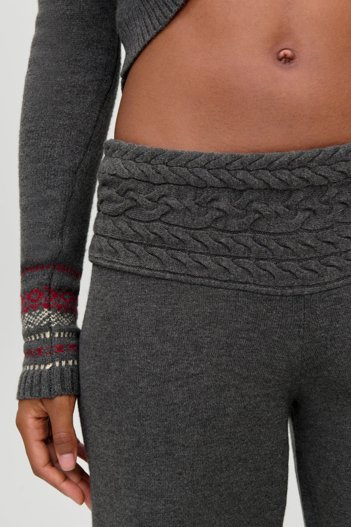 Crosby Cloud Cable Knit Pant - Winter Skies