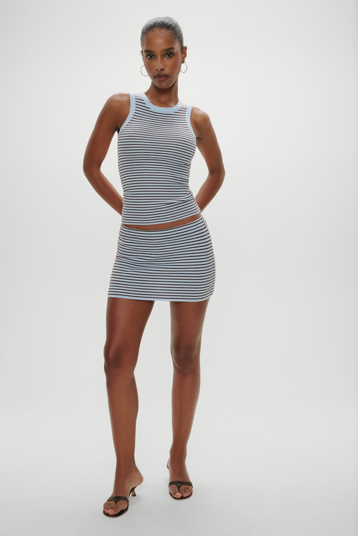 Cuddle Knit Tank Top - Montauk Stripe