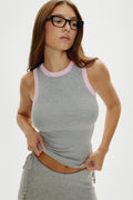 Cuddle Ribbed Tank Top - Mochi