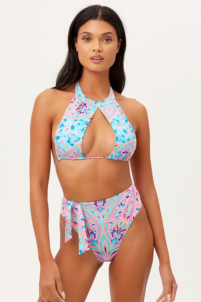 Cupid Scarf Print High Waist Cheeky Bottom