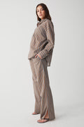 Daisy striped low rise pant ocean stone