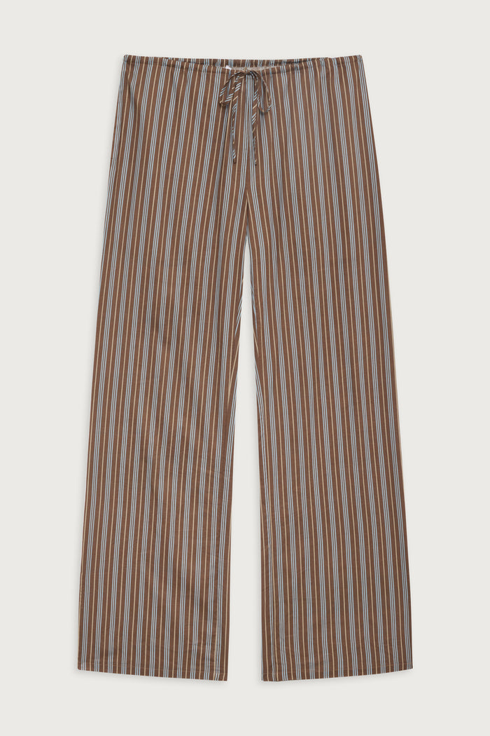 Daisy striped low rise pant ocean stone
