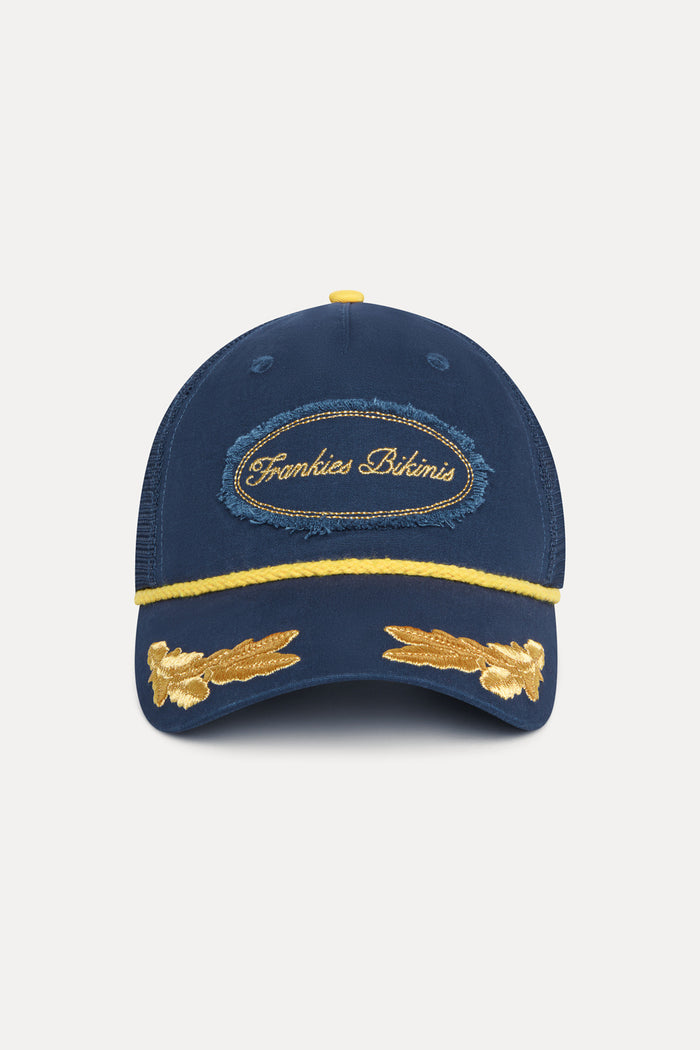 Dakota Canvas Trucker Hat - Bleacher Blue