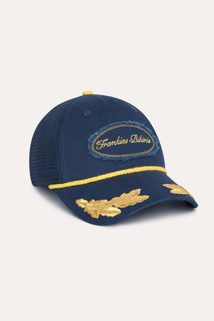 Dakota Canvas Trucker Hat - Bleacher Blue