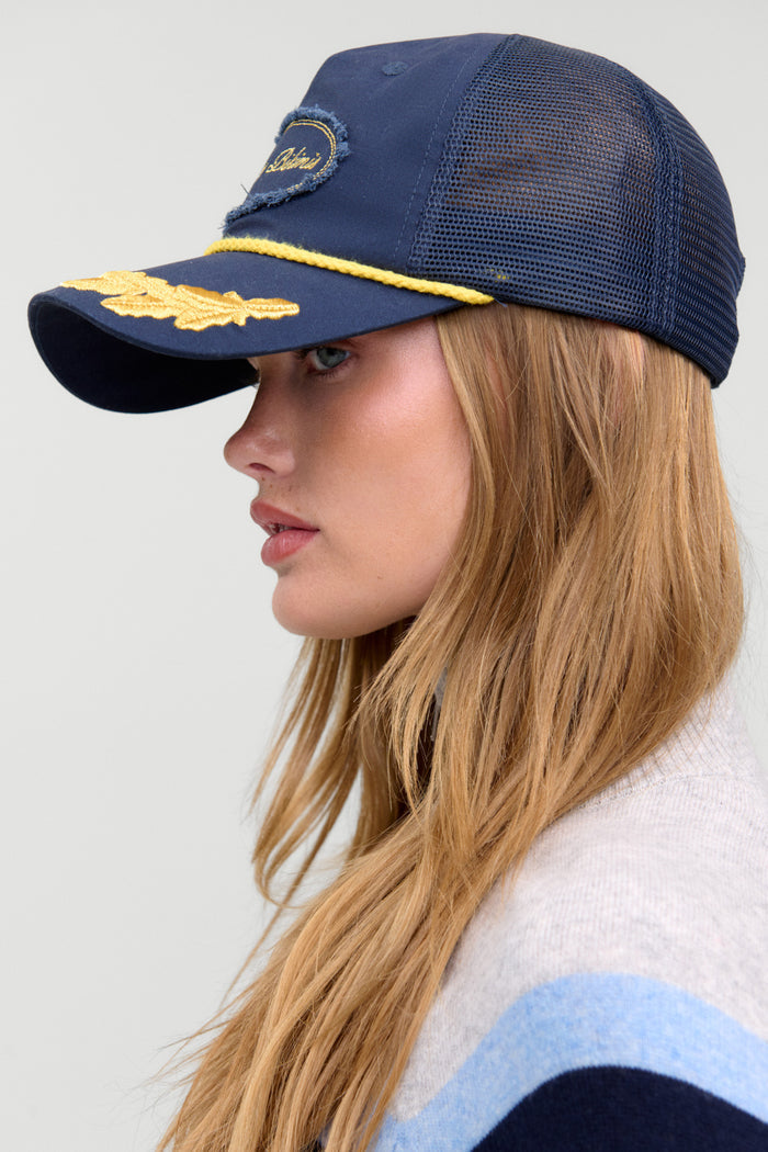 Dakota Canvas Trucker Hat - Bleacher Blue