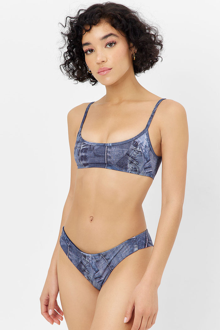 Dawson Cheeky Bikini Bottom Blue Jean