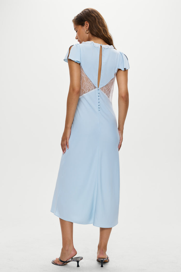 Delicate Lace Midi Dress - Angel's Breath