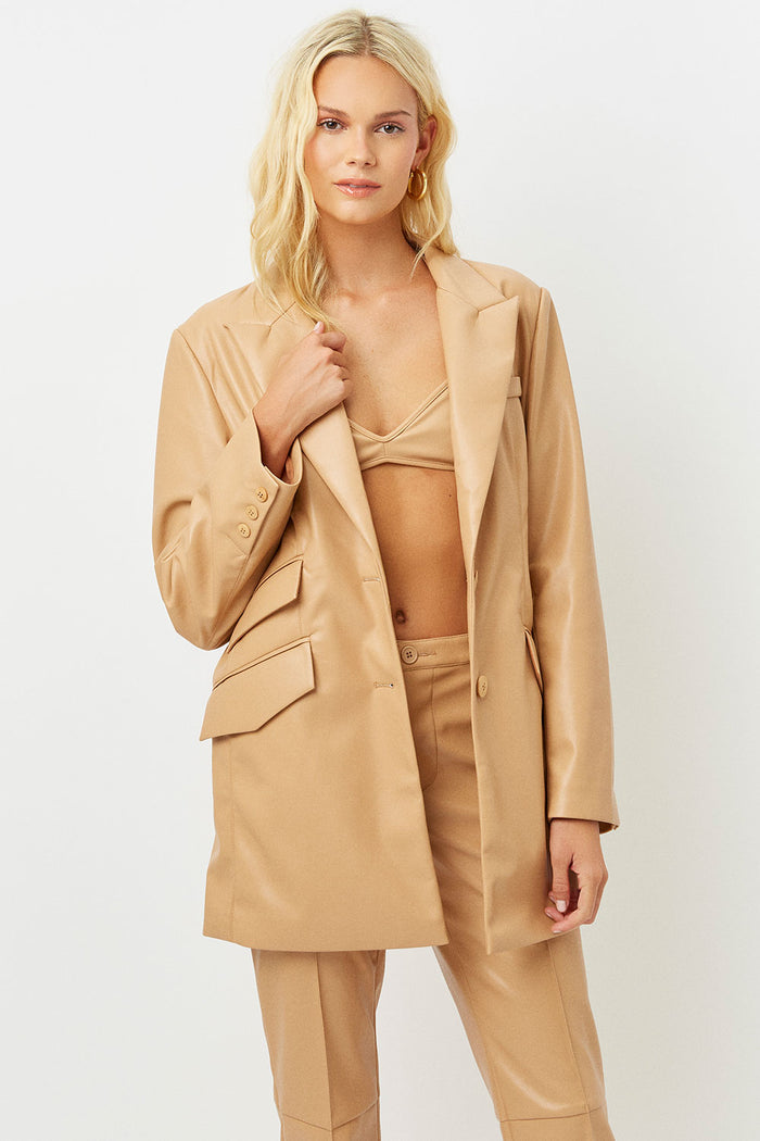 Diana Earth Vegan Leather Blazer