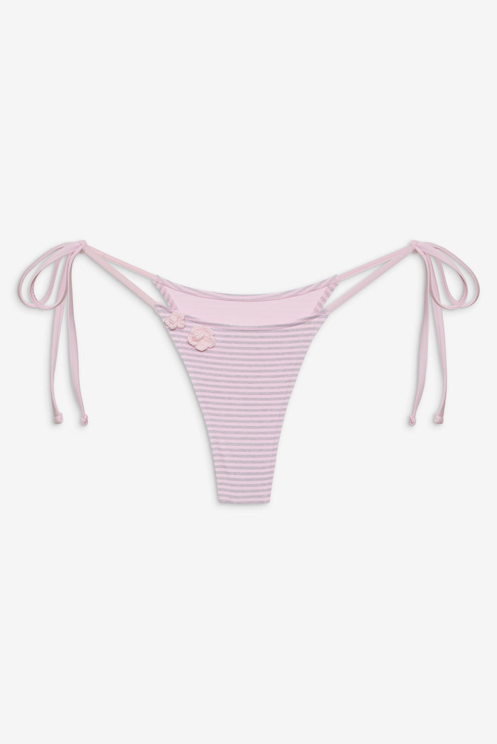 Divine Skimpy String Bikini Bottom Rosewater Stripe