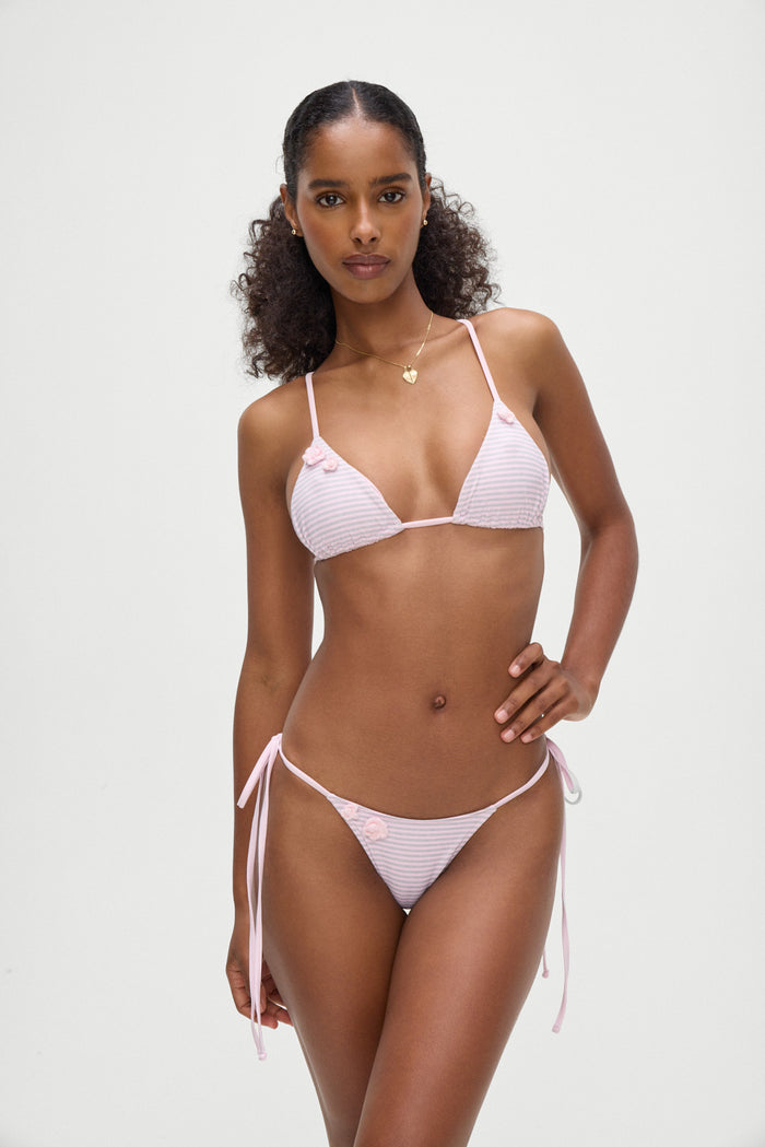 Divine Skimpy String Bikini Bottom Rosewater Stripe