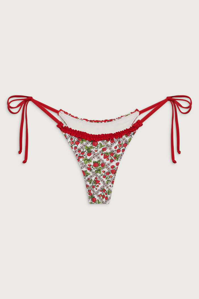 Divine Tie Side Skimpy Bikini Bottom - Berry in Love