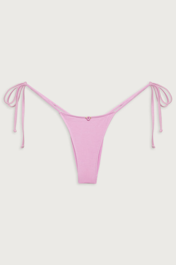 Divine Tie Side Skimpy Bikini Bottom French Rose
