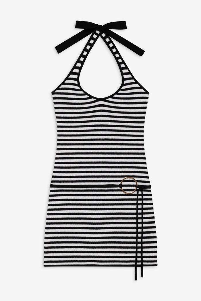 Dolly Knit Mini Dress Jet Stripe