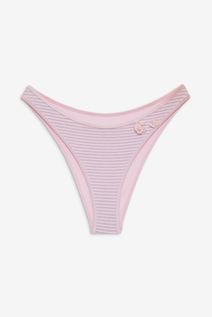 Dove Classic Bikini Bottom Rosewater Stripe