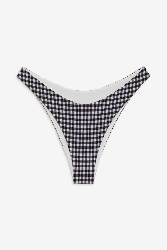 Dove Classic Seersucker Gingham Bikini Bottom Blackberry Gingham