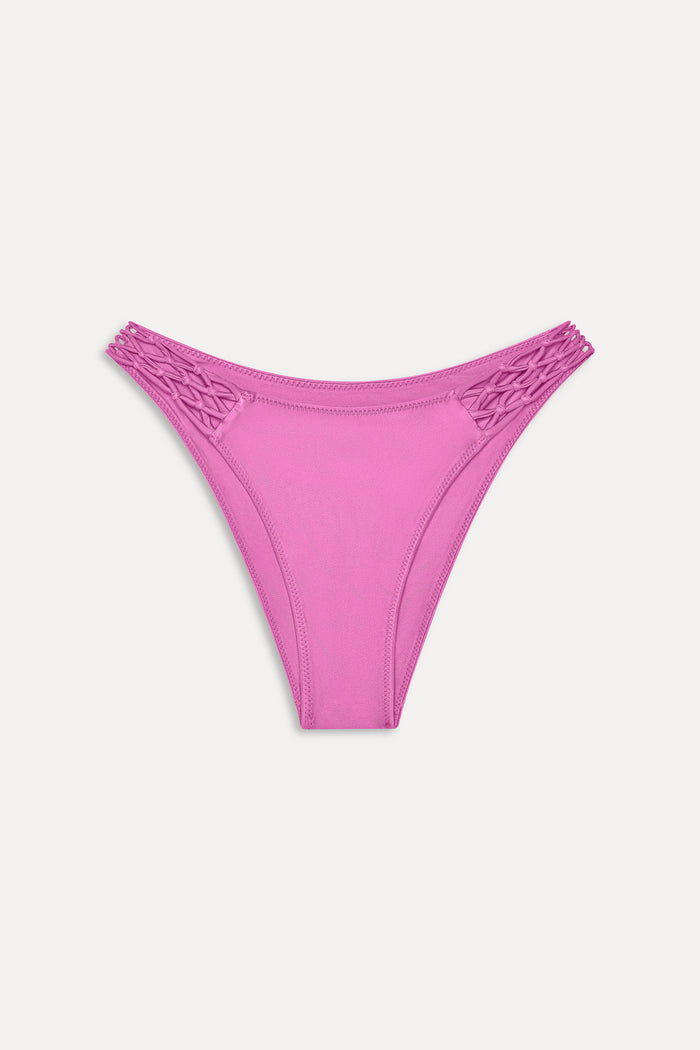 Dove Satin Bikini Bottom - Capri Pink