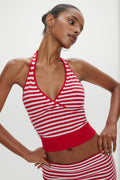 Dylan Knit Halter Top - South Hampton Stripe