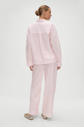 Easy Poplin Sleep Pant in Pink Stripe