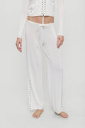 Ela Low Rise Knit Pants - Coconut Cream