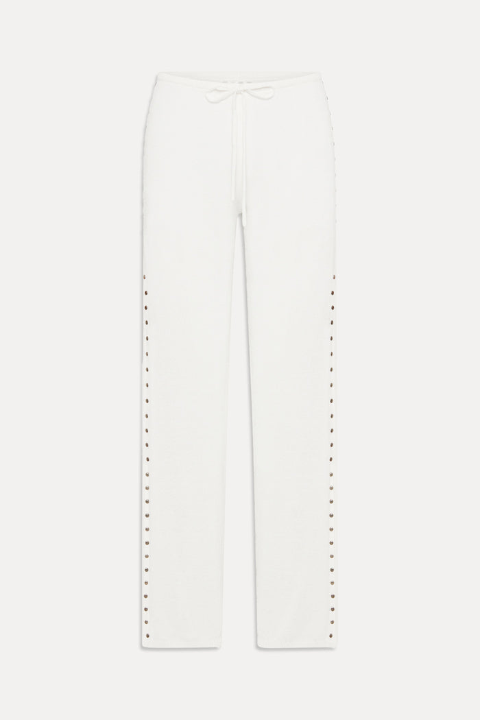Ela Low Rise Knit Pants - Coconut Cream