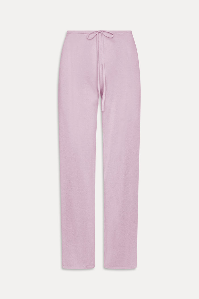 Ela Low Rise Knit Pants - Pink Cloud