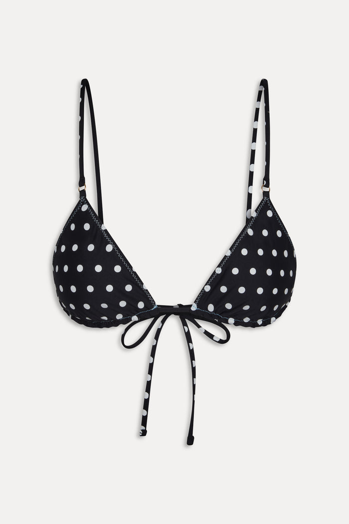 Elena Reversible Micro Bikini Top - Frost