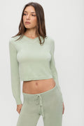 Ela Low Rise Knit Pants - Eucalyptus