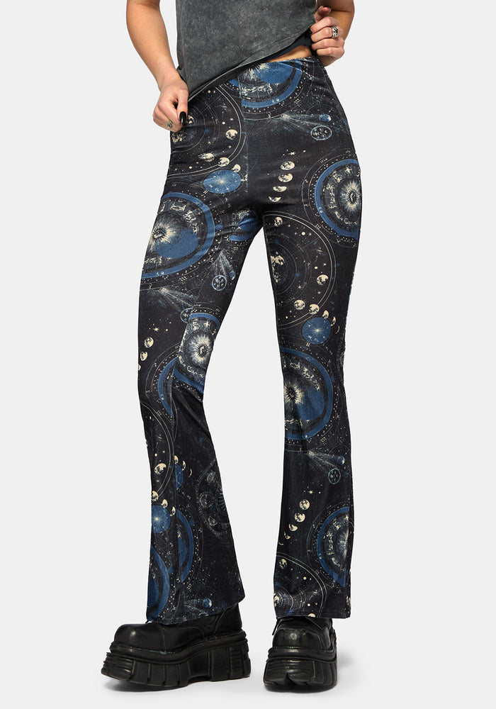 Elise Celestial Velour Split Hem Flare
