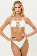 Eliza White Terry Halter Top
