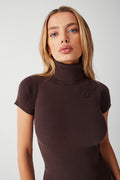Elle ribbed cloud knit sweater mocha