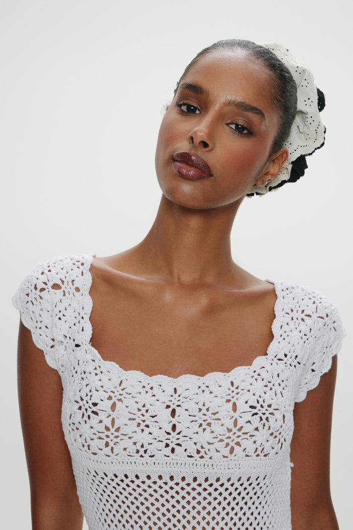 Eloise Crochet Mini Dress - Angel's Meadow