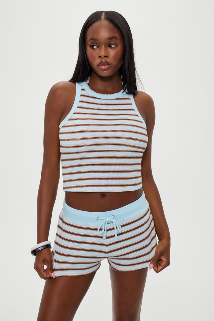 Noah Striped Mini Shorts - Verona Stripe