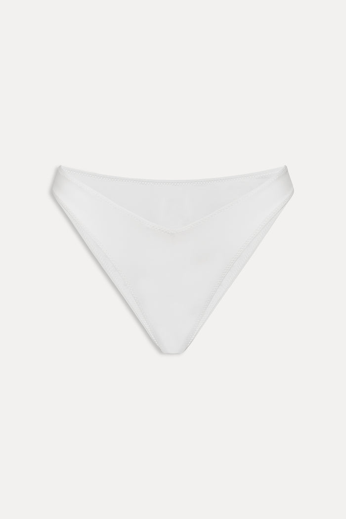 Enzo Cheeky Bikini Bottom Optic White