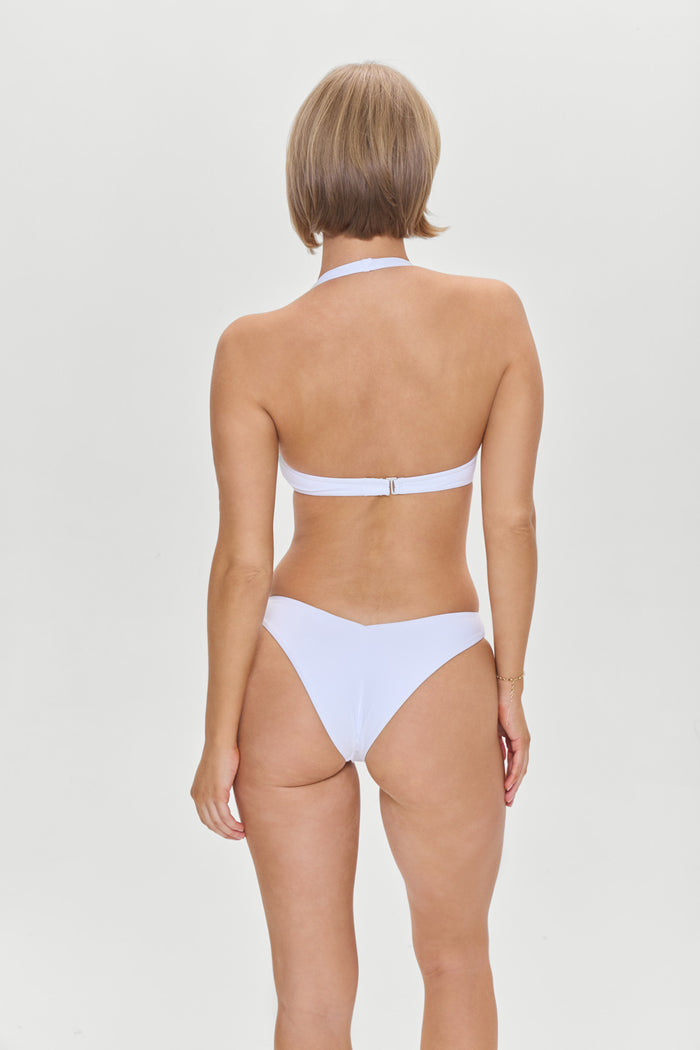 Enzo Cheeky Bikini Bottom Optic White