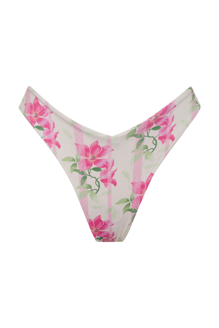 Enzo Floral Cheeky Bikini Bottom Tiger Lily